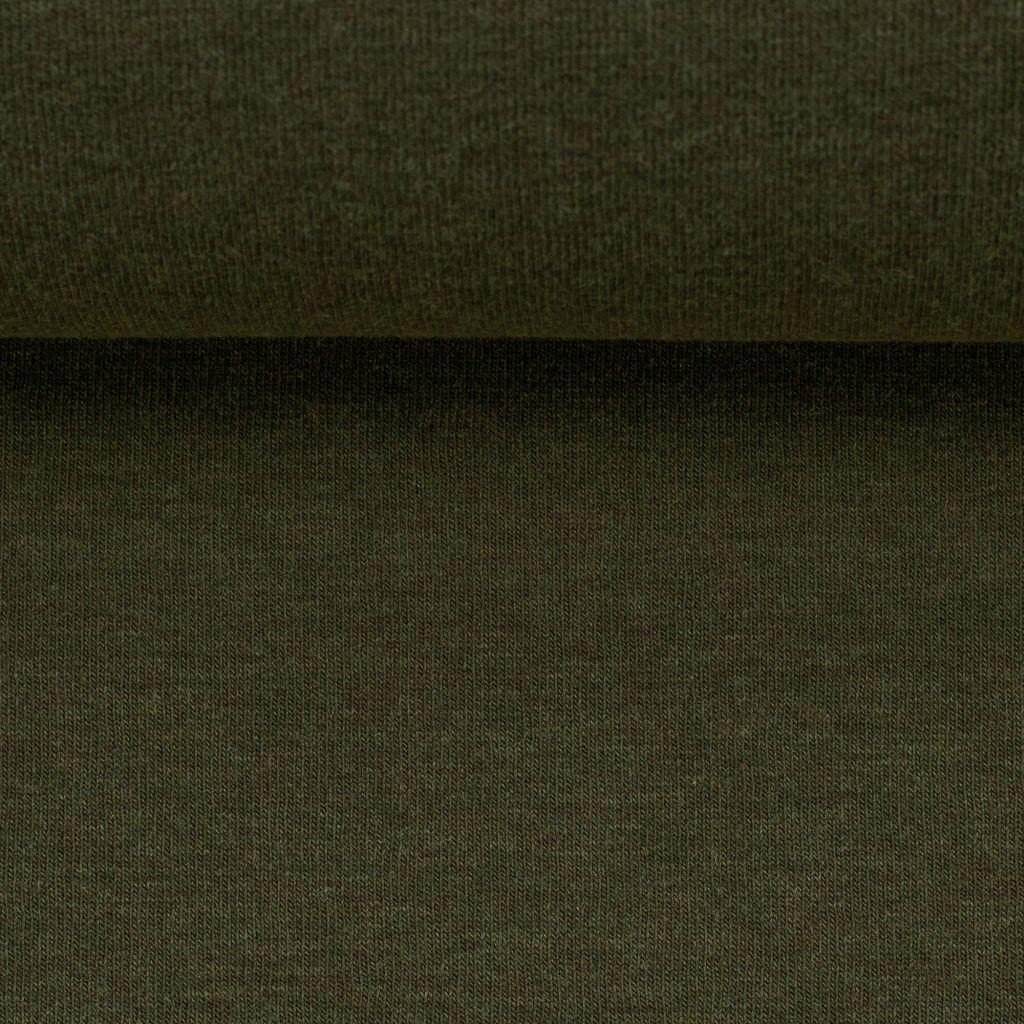 Stretch-Sweat melange khakigrün